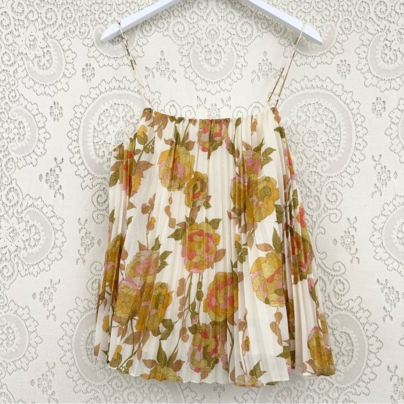 Rebecca Taylor Wild Peony Pleated Tank - Picture 5 of 16